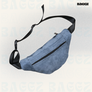 2 Zipper Blue Premium Cross Body Bag