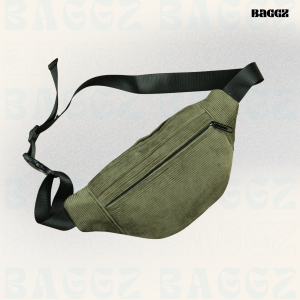 2 Zipper Olive Premium Cross Body Bag